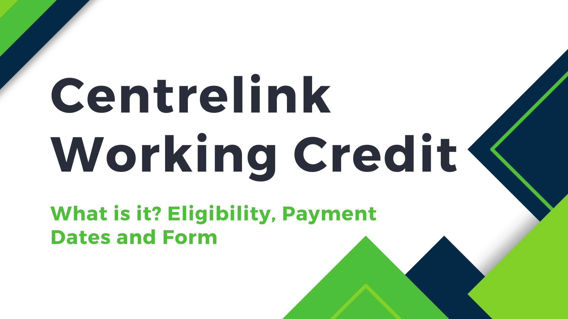 Centrelink Working Credit