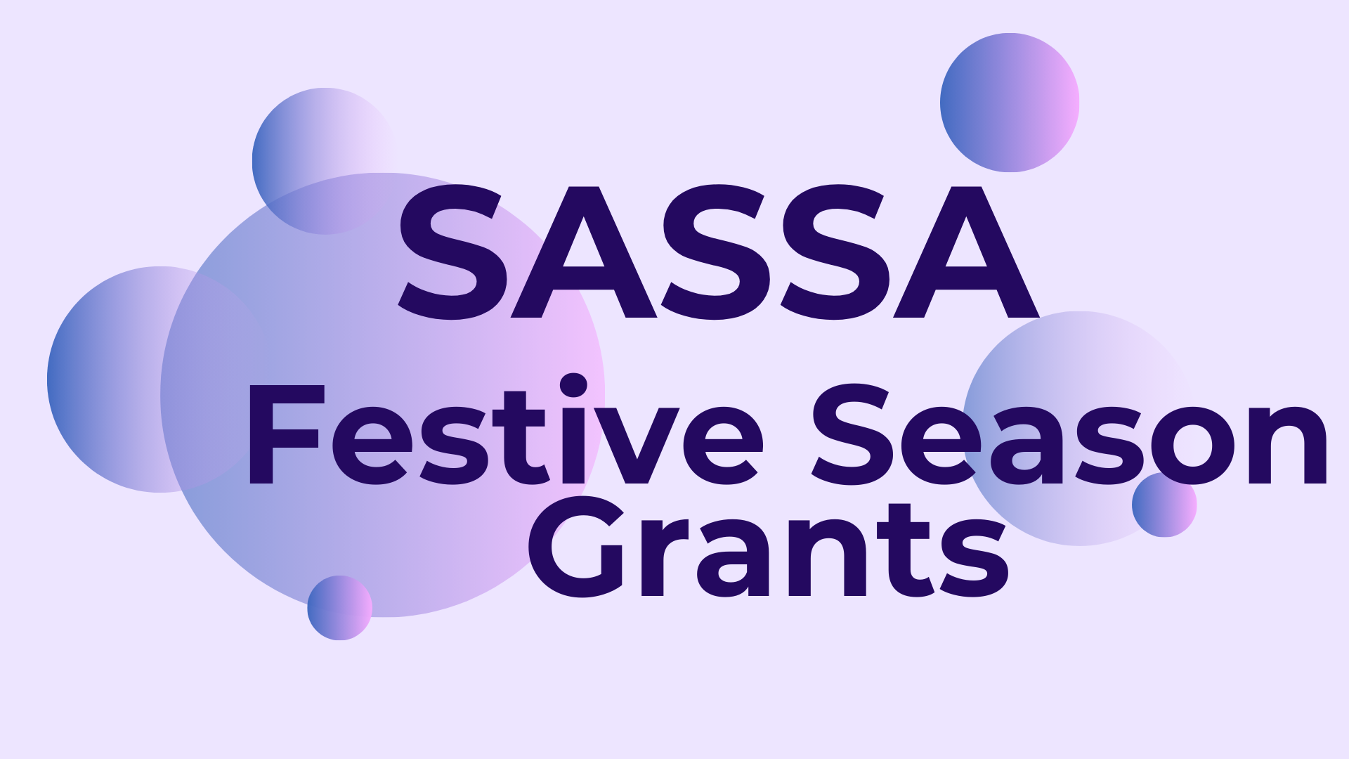 SASSA Festive Season Grants