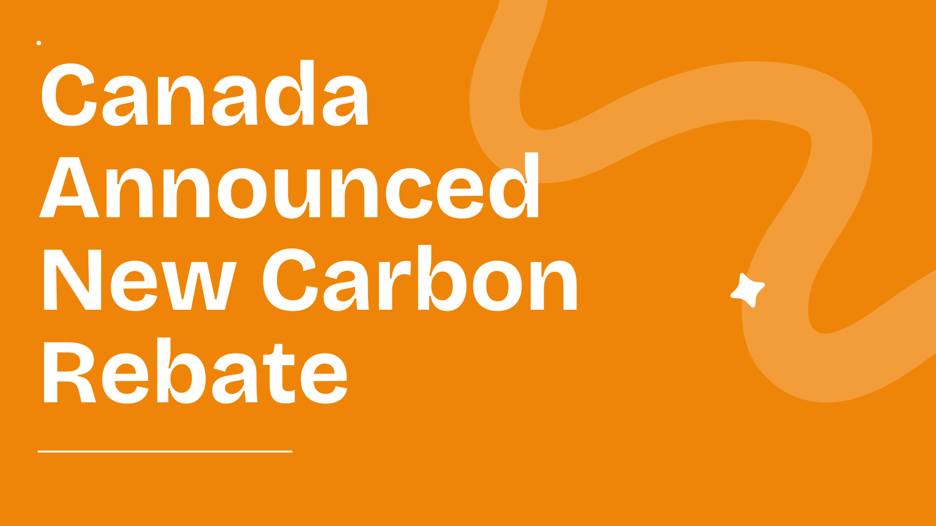 Canada Announced New Carbon Rebate